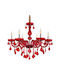 Artekko Chandelier Ø68cm with Red Crystals 023-3241