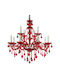Artekko Chandelier Ø80cm with Red Crystals 023-3242
