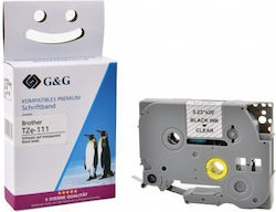 G&G Ταινία Ετικετογράφου 8m x 6mm σε Μαύρο Χρώμα 17083