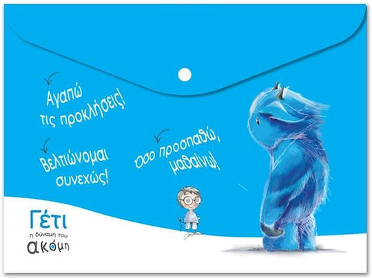 CHartini Poli Aktenordner mit Schaltfläche für Papier A4 Blau