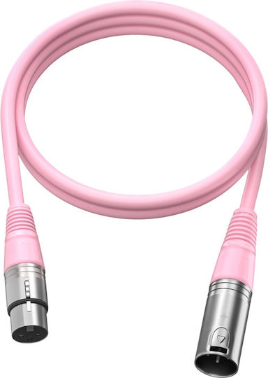 Fifine XLR мъжки - Розов 1.8m L9C-P