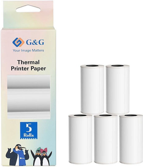 G&G Thermal Cash Register Tape P57xD30mm Length 3.8m 5pcs