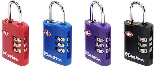 Master Lock Steel Padlock Combination with TSA Certification 30mm Purple