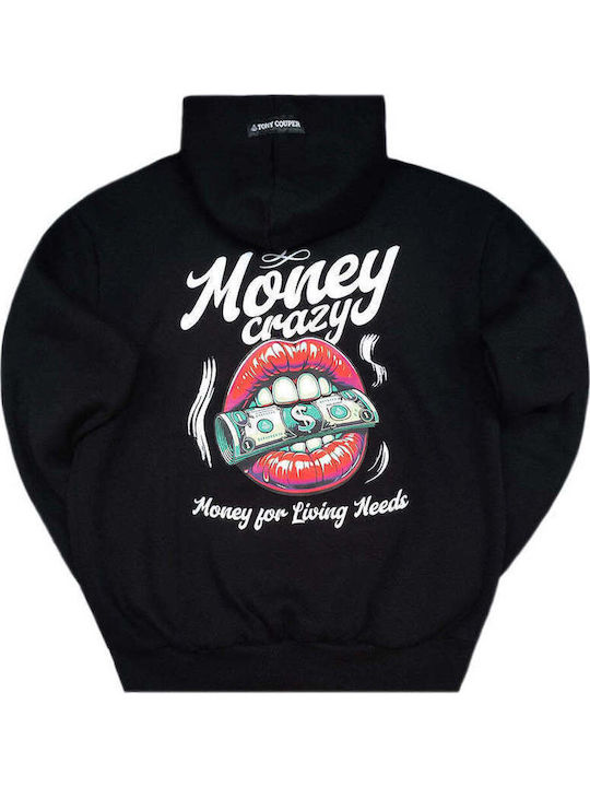 Tony Couper Men's Long Sleeve Hoodie Money Crazy Black H26/47