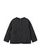 Kids Quilted Short Black Jacket