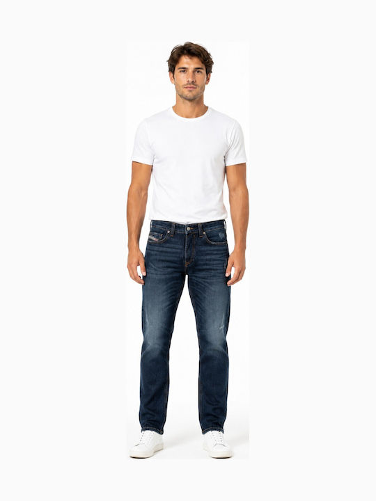 Men's Jeans Pants Slim Straight Fit Blue