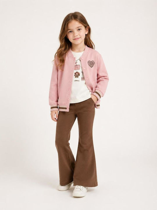 Kids Set with Leggings Winter 3 Pieces Pink