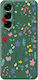 Painted Flowers Silicone Case Green Samsung Galaxy A27 5g