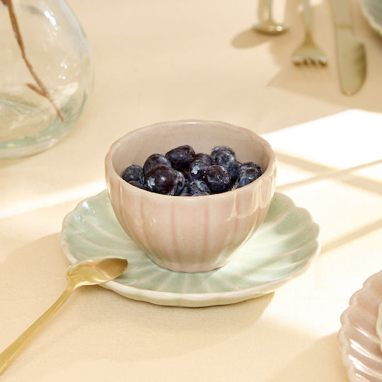Bol De Servire Pentru Cereale Rotund Din Ceramică Roz Cu Diametru 10 Cm