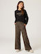 Kids Fabric Trousers Beige
