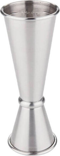 Doppelter Edelstahl Bar Spirit Maße Japanisch Matt 30-60ml Silber