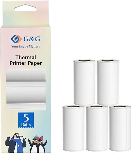 G&G Self-Adhesive Label Rolls for Label Printer 57x30mm 5 Pieces