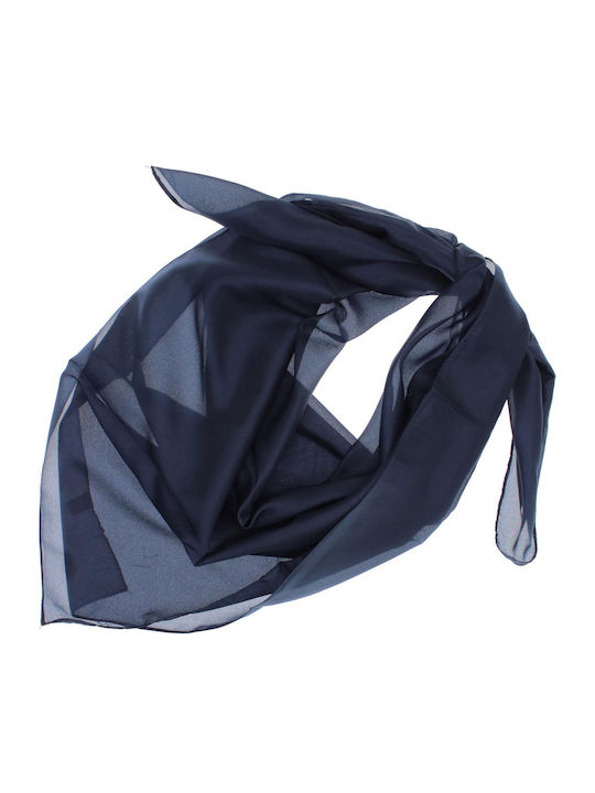 ButicCochet Damen Seiden Schal Navy Blau