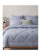Olia Home Сет Завивка Супердвойно 220x240см Светлосин 3бр