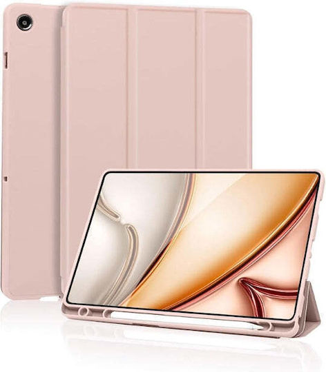 Smart Tri-fold Flip Case Pencil Holder Samsung Galaxy Tab A9 8.7" Rose Gold