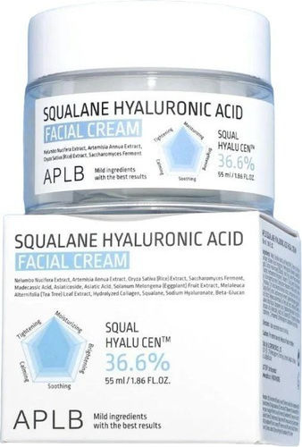 APLB Squalane Hyaluronic Acid Moisturizing Face Cream with Hyaluronic Acid & Collagen 55ml