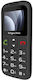 Kruger & Matz Simple 923 4G Dual SIM Κινητό με Μεγάλα Κουμπιά (Αγγλικό Μενού) Μαύρο