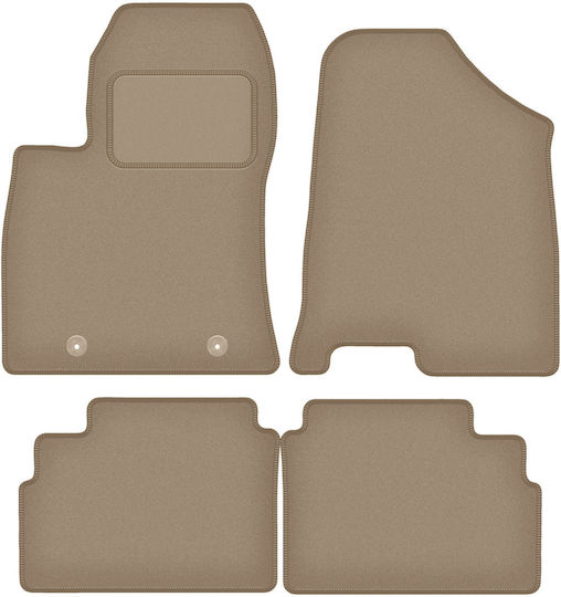 Velour Car Mats Hyundai Kona Ii Crossover 2022 Beige