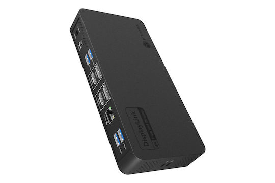 Icy Box IB-DK2255AC USB-C Docking Station με HDMI/DisplayPort 4K PD Ethernet Μαύρο