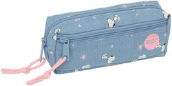 Safta Peanuts Snoopy Pencil Case Light Blue