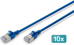Digitus DK-1632-A-050S-B-10 F/FTP Cat.6a Καλώδιο Ethernet 5m Μπλε 10τμχ Digitus DK-1632-A-050S-B-10 F/FTP Cat.6a Καλώδιο Ethernet 5m Μπλε 10τμχ