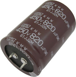 820μF 450V Snap-in Кондензатор Nippon Chemi-con Ø35x50mm Ls:10mm 2000h @ 105°c Серия Kmw 820μF