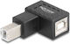 Delock USB 2.0 Адаптер Тип B Щепсел Гнездо 90° Надолу Mpn 67204