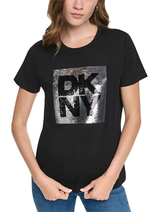 Дамско T-shirt Черно/сребристо
