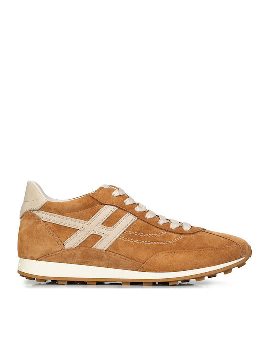 Hogan Allacciato H Damen Sneakers Kamel-Weiß