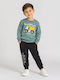 Kids Sweatpants Set With Top Green
