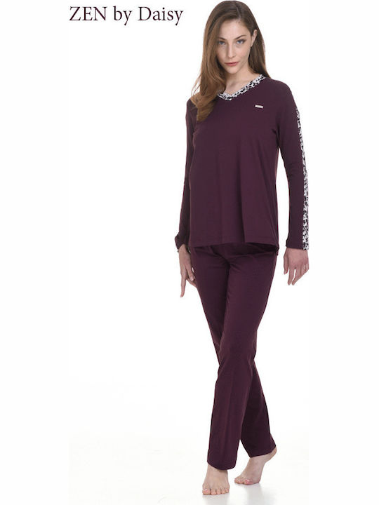 Zen Summer Women's Pyjama Set Bordeaux