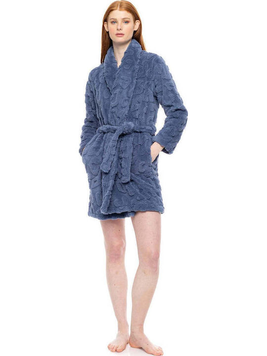 Pink Label Winter Women's Fleece Robe White