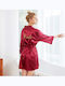 Intimonna Sommer Damen-Robe Burgundisch