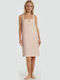 Pink Label Summer Cotton Women's Nightgown Soft Stripe