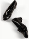 Loafer Pumps aus Schwarz Lackleder