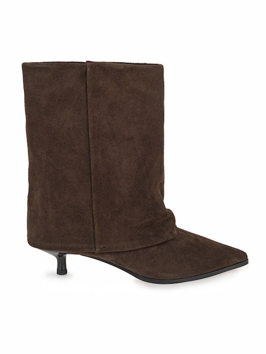 Tsakiris Mallas Suede Women's Ankle Boots Brown