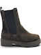 Wildleder Damen Stiefeletten Braun