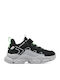 Memory Spinel 3 V Kids Sneakers with Hook-and-Loop Closure Black