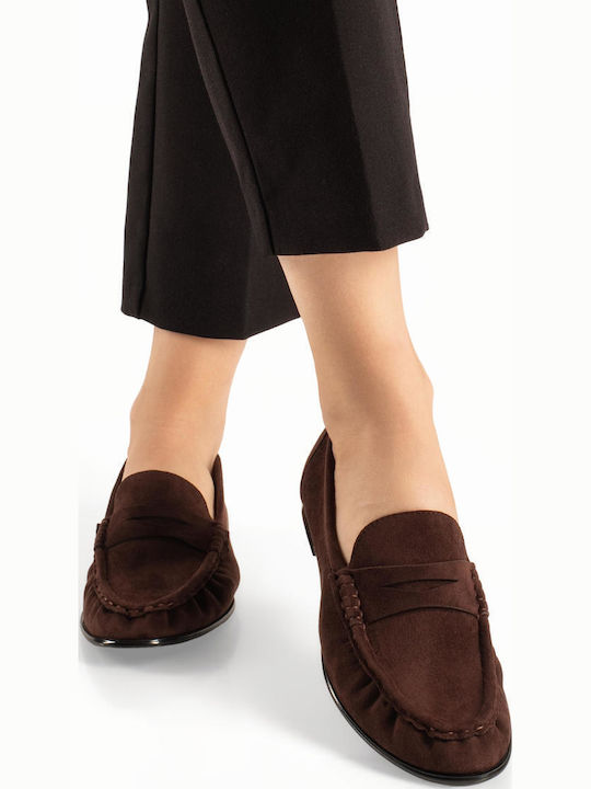 Alta Moda Γυναικεία Loafers σε Καφέ Χρώμα