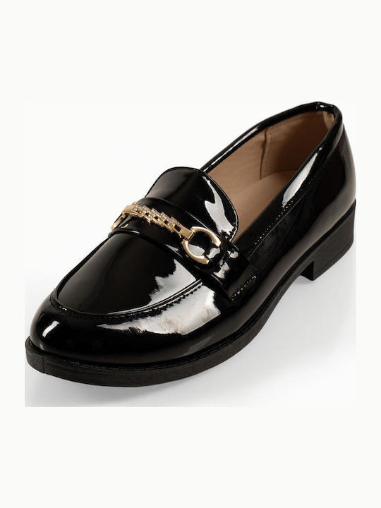 The Shoemart Лакирани Дамски Мокасини в Черен Цвят