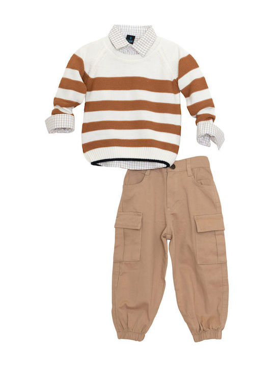 Restart Kids Set with Pants 3 Pieces Ecru