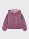 Kinder-Sweatshirt Strickjacke Lila