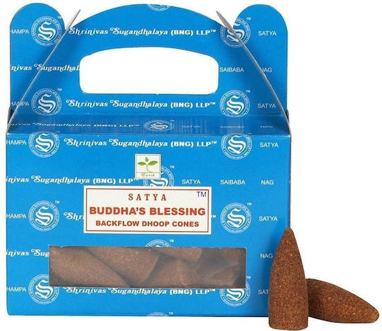 Satya Backflow Dhoop Cones Buddha Blessing Gewicht 75 G Enthält 24 Kegel