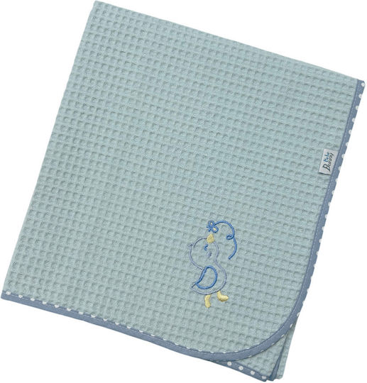 Bunny Bebe Подложка За Повиване Pique Син 80x90см