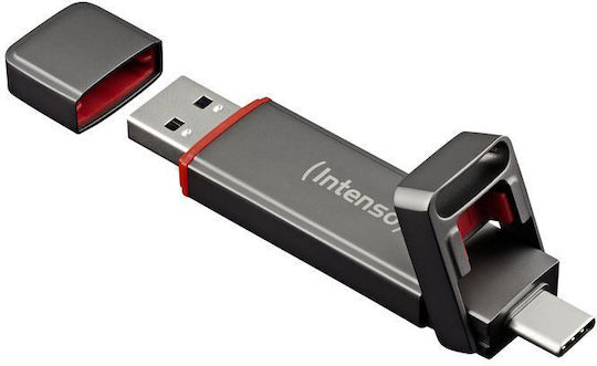 Intenso 250GB USB-Stick 3.2 Externe Festplatte mit USB-C & USB-A Grau