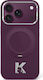 Karl Lagerfeld Etui Kameo Metal Magsafe Ring Stand 360 iPhone 18 Pro Max 17 Pro Max Burgundy