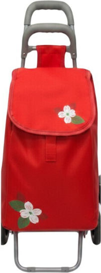 Stoff Einkaufswagen Klappbar Rote 92x35x25cm