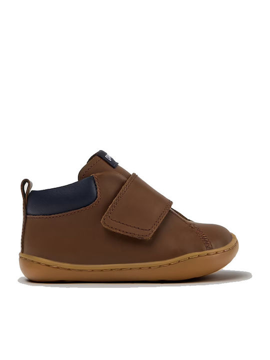 Camper Peu Leather Kids Ankle Boots Brown