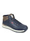 Leder Kinderstiefel mit Schnürsenkeln Blau