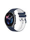 Amazfit Gtr 3 22mm Checkered Two-Colour Watch Strap Silicone Dark Blue+White